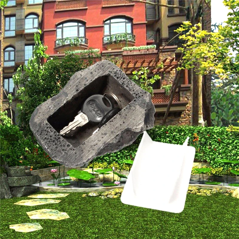 Ключ коробка Rock 6x8x3 см скрытый в камне безопасный для хранения скрытый открытый сад прочный качество