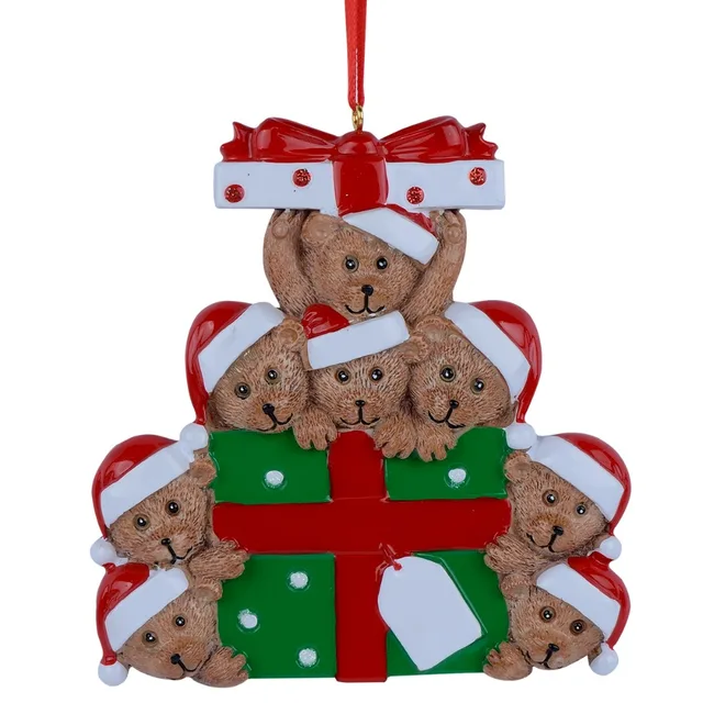 aliexpress com buy wholesale resin bear family of 8 christmas personalizable christmas ornaments wholesale