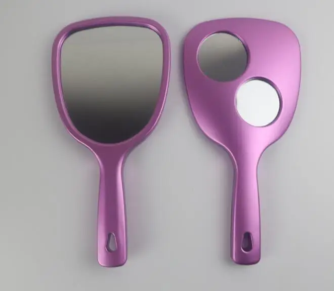 1 шт. милые пластиковые винтажные ручные зеркала для макияжа косметическое зеркало прямоугольной формы с ручкой для подарков