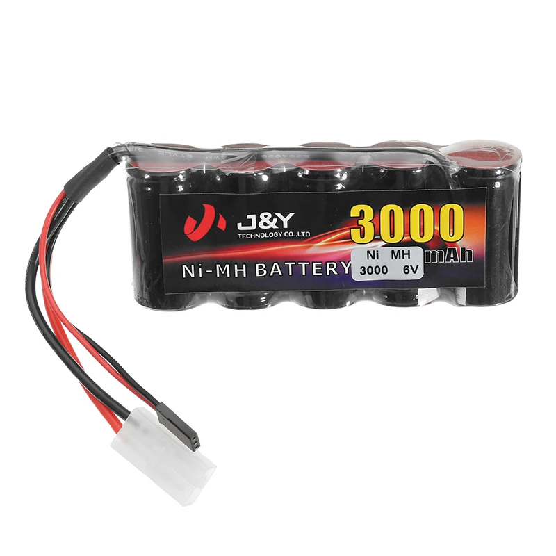 New J&ampY 6V 3000mAh NiMH Rechargeable Battery Pack for FUTABA Plug Servo RC Transmitter For Toys Models Replacement Parts | Игрушки и
