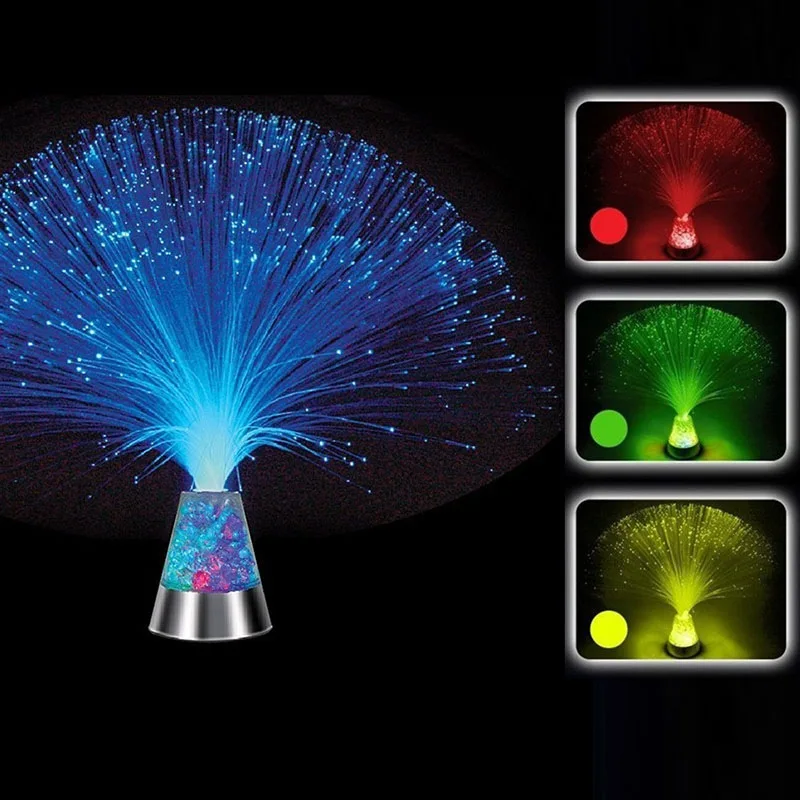 Fiber Optic Multicolou LED Lamp Kids Decorative Table Lamp Glowing Holiday Party Sparkling Night Light Fiber Optic Multicolou LED Lamp Kids Decorative Table Lamp Glowing Holiday Party Sparkling Night Light