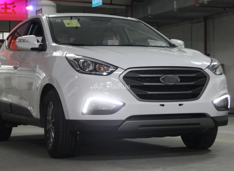 Автомобильный Стайлинг 2 шт. для hyundai IX35 дневной ходовой светильник светодиодный DRL Противотуманные фары Tucson 2010 2011 2012 2013 Водонепроницаемый