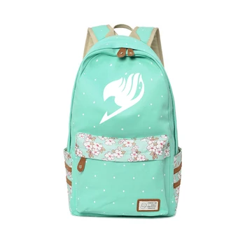 

FAIRY TAIL Backpack Kindergarten Bags Flower wave point For Teenagers Japanese Anime Cosplay Backpacks Travel Bags