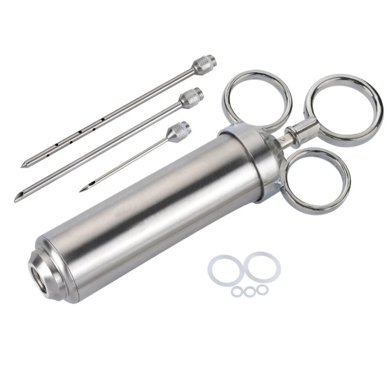Meat Beef Injector 304 Stainless Steel 2 Oz Seasoning Injector Marinade