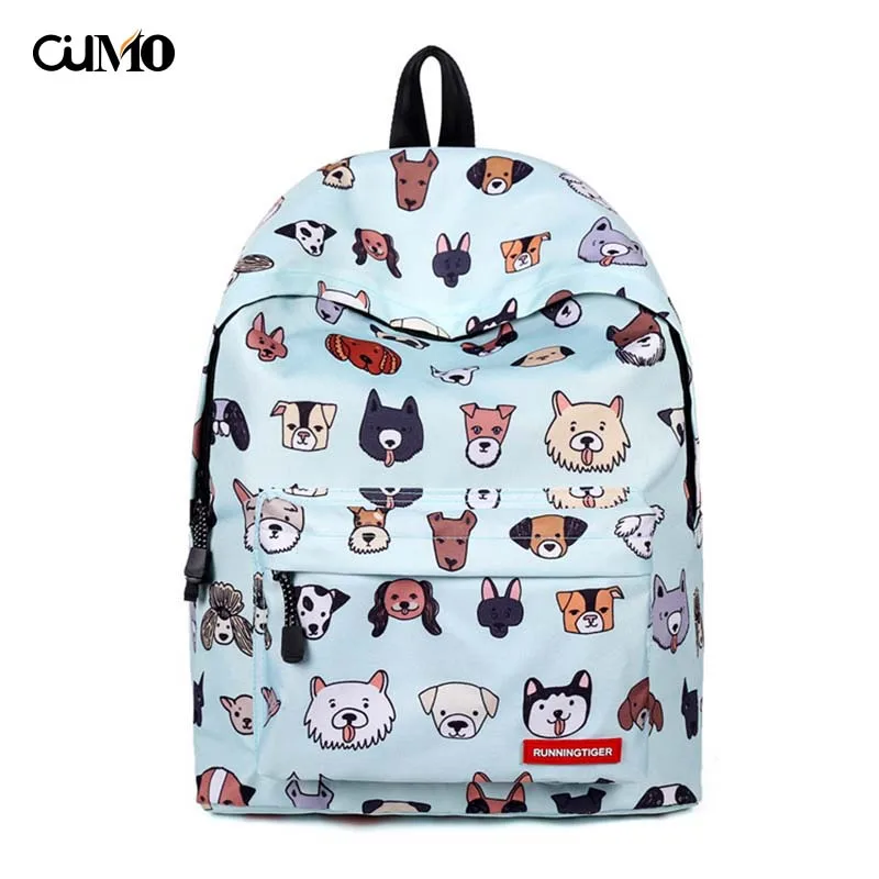 

Ou Mo brand Pet dog Print Mini Bag middle School student Schoolbag laptop anti theft backpack feminina backpack Women Bag man