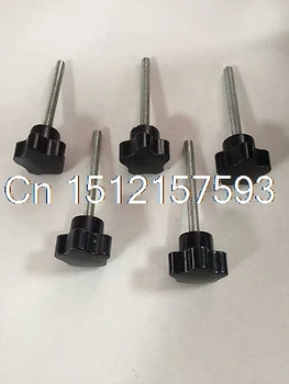

10 Pcs 25mm Dia Star Shaped Head M5 x 50mm Thread Clamping Screw Knob
