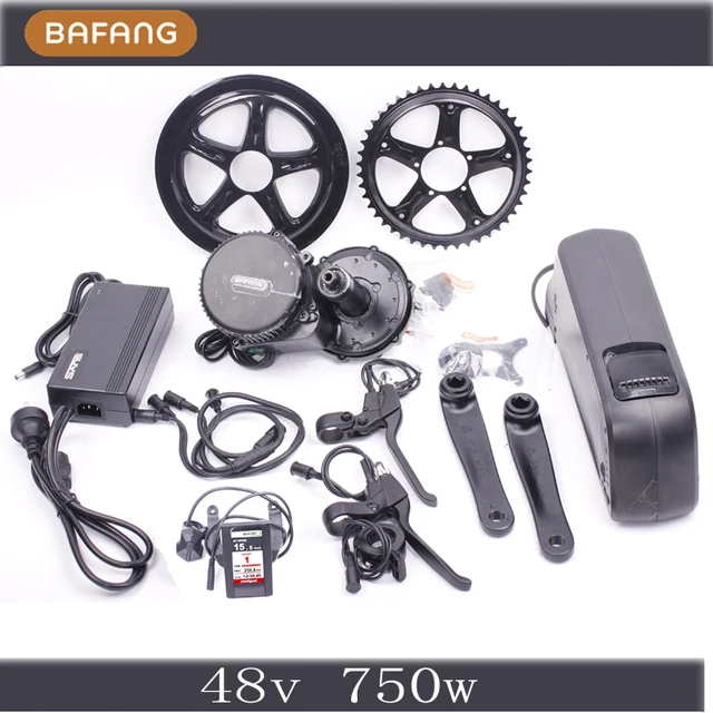 Best price at $800 Cheap 48V 750W bafang mid motor kit/latest design bafang mid motor kit with color display with 17.5AH Samsung cells battery Fedex Ship