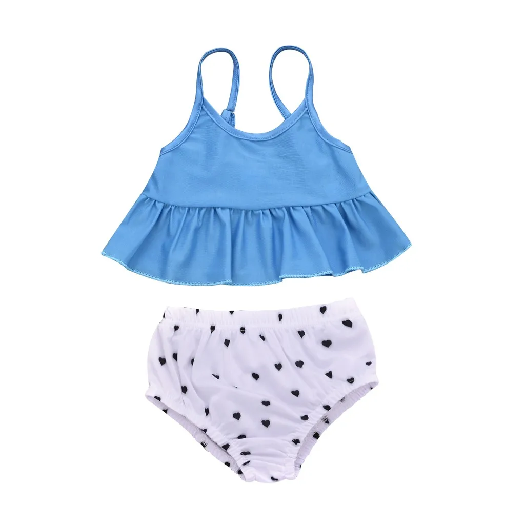 Baby Girl Swimwear Girls Clothes Baby Girl Strap Swimsuit Beach Bathing Set Two Pieces Swimwears+Shorts Set J28#5