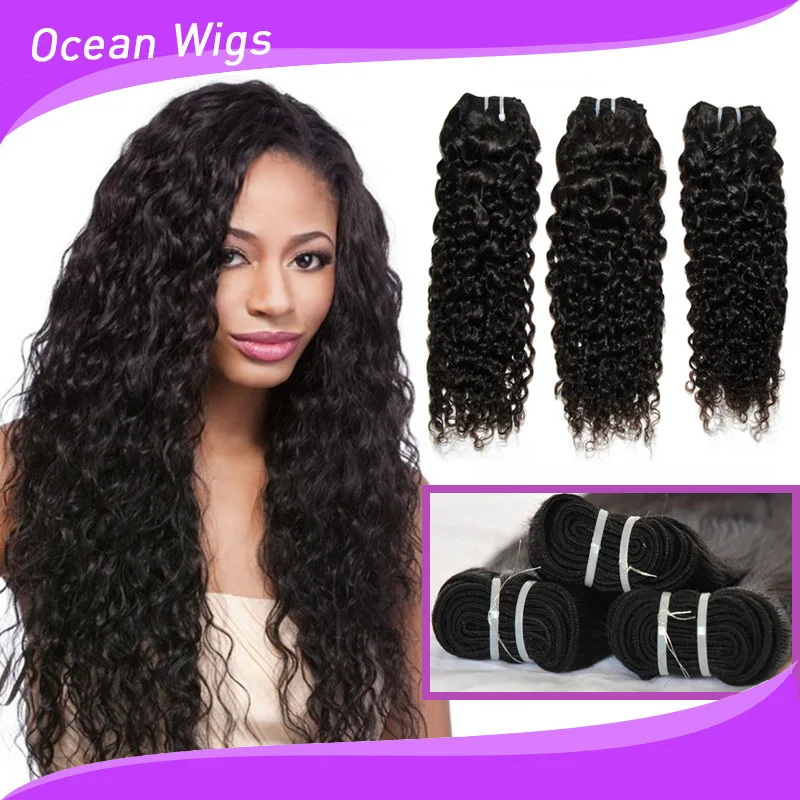 7a Brazilian Hair Weave Wavy Crochet Braid Remy Hair Weft