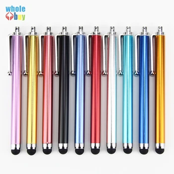 

1000pcs/lot Fashion Metal Straight Stylus Touch Pen Canetas Para for IPhone IPad Samsung Galaxy Cell Phone Tablet Caneta Tablet