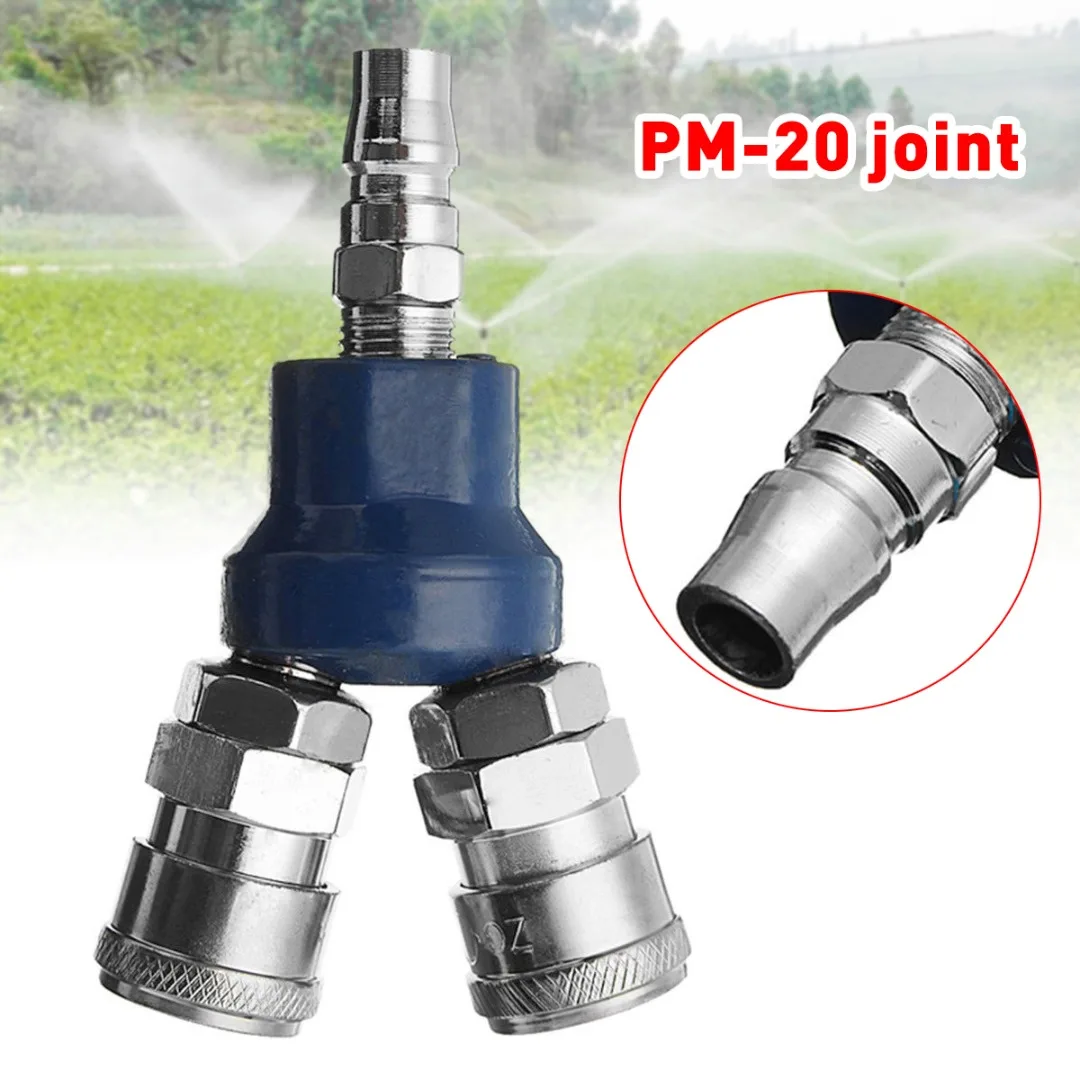 0.90" 2 Way Quick Connector C-type Multi Hose Coupler Fitting Air Compressor Manifold For Pneumatic Tools