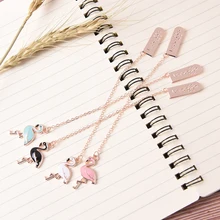 1 шт. креативный мультфильм подвеска «Фламинго» Закладка канцелярский школьный офисный поставка