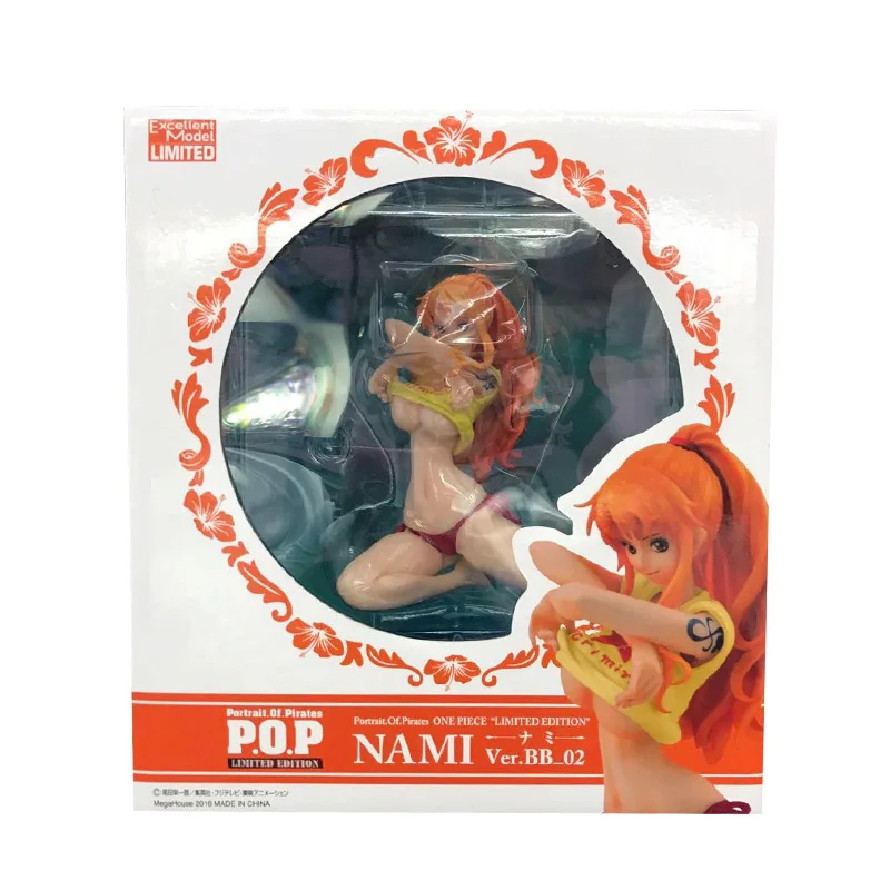 Аниме one piece POP Nami BB Ver. ПВХ фигурка Купальник Сексуальная Коллекционная модель Рождественский подарок игрушка - Цвет: yellow with box