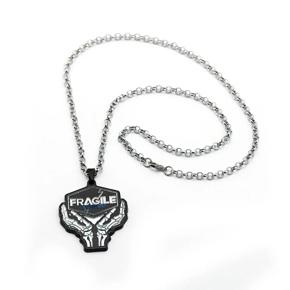 

Game Death Stranding Necklace Women Black Metal Pendant Necklace Beads Chain Necklace Men Jewelry accessories collares kolye