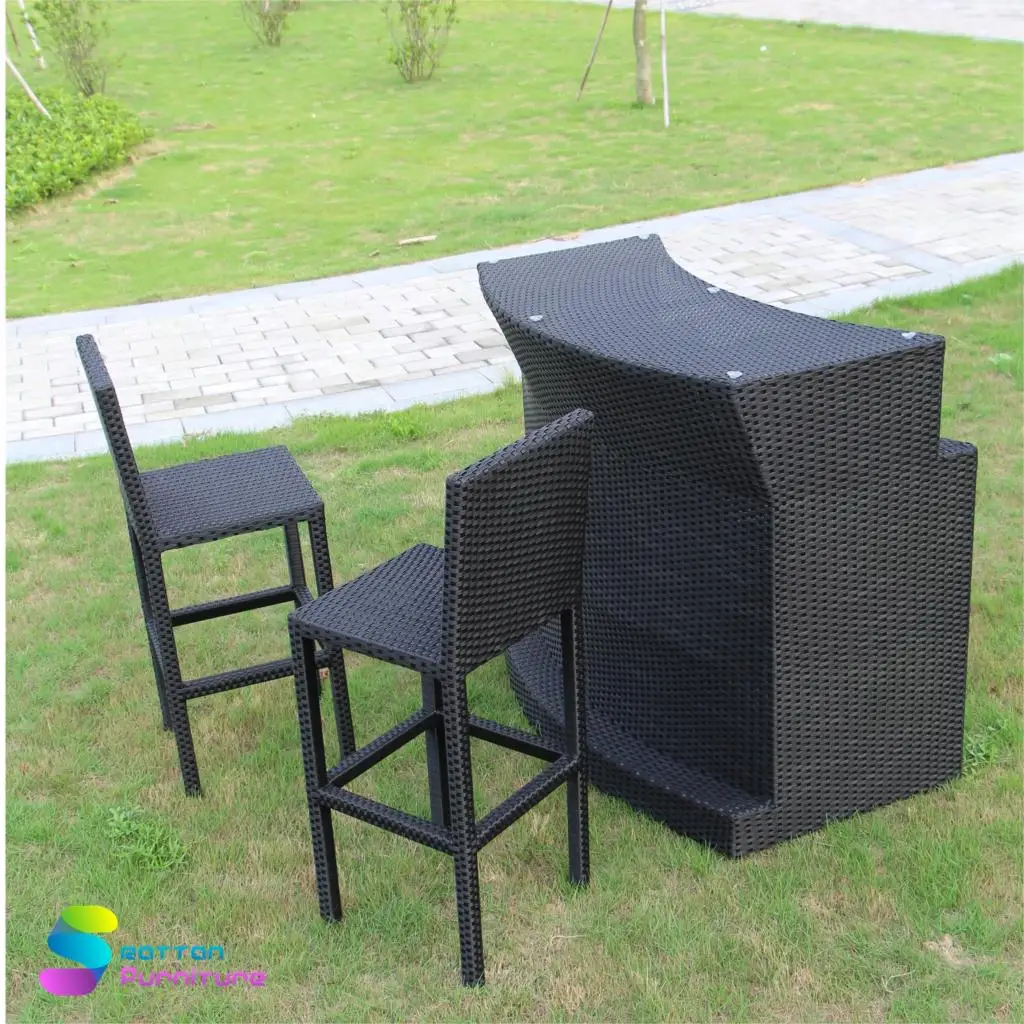 Outdoor furniture chairs outdoor bar table Bar chair combination rattan