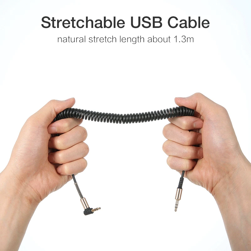 RAXFLY 3.5MM Audio Cable 3.5 Jack To Jack AUX Cable Headphone Beats Speaker For iPhone Car Male to Male AUX Cord Spring Cable