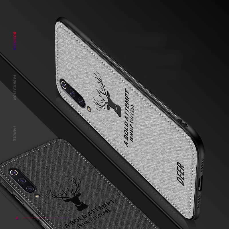 Тканевый чехол для Xiaomi Mi CC9 Классическая тканевая матовая кожа мягкая жесткая