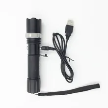 Rechargeable font b Led b font font b Flashlight b font 5 mode Zoomable lantern CREE