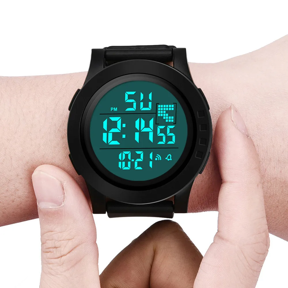 Высококачественный бренд honhx роскошный мужской Аналоговый Цифровой Военный Спортивный светодиодный водонепроницаемый резиновый наручные часы для мужчин reloj deportivo
