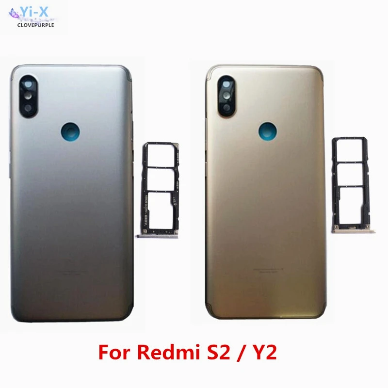 Задняя крышка аккумулятора корпус для Xiaomi Redmi S2 Y2 держатель Sim-карты лоток с
