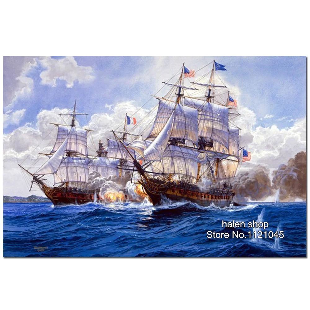 

100% DIY Diamond Mosaic Sailing Handmade Diamond Painting Cross Stitch Kits Round Diamond Embroidery Patterns Rhinestones XC250