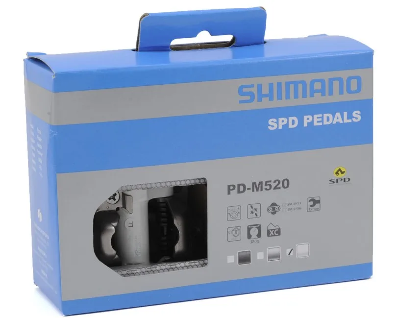 Shimano Педальный PD-M520 монолитный SPD педали MTB велосипедный гоночный горный велосипед велосипедная педаль