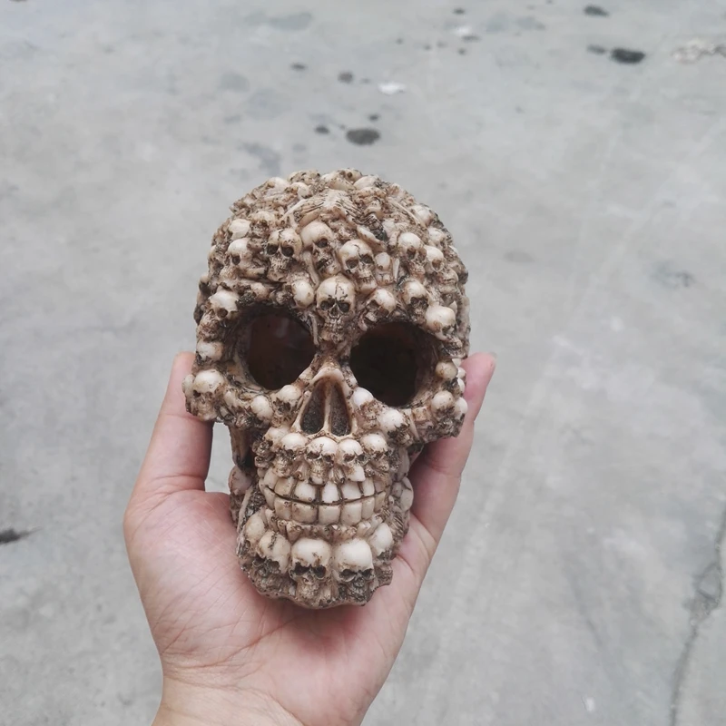 resin ornament skull composed of small skull for aquarium fish tank aquarium 14*9*11.5 cmresin