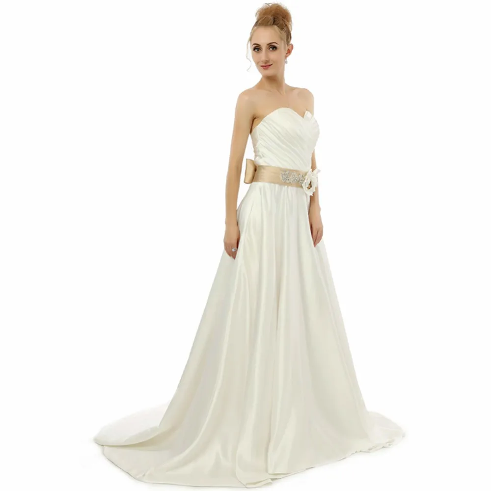 Backlackgirl A-line Sweetheart Back Button Wedding Dress Custom Made 2018 Real Photos Exquisite Dresses | Свадьбы и торжества