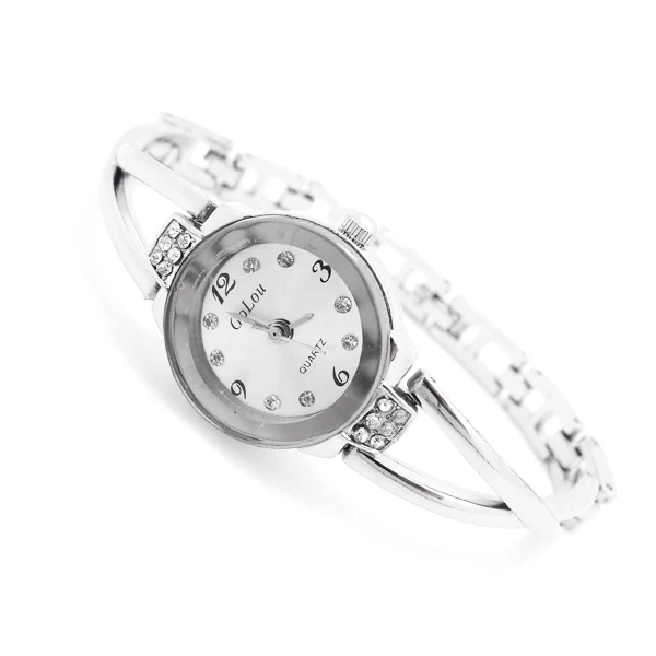 

New Fashion Rhinestone Watches Women Luxury Stainless Steel Bracelet watches Ladies Quartz Dress Watches reloj mujer GO106