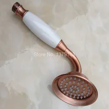 Cabezal de ducha de mano con rociador de mano con forma de teléfono antiguo de latón rojo Vintage/accesorio de baño (estándar 1/2 