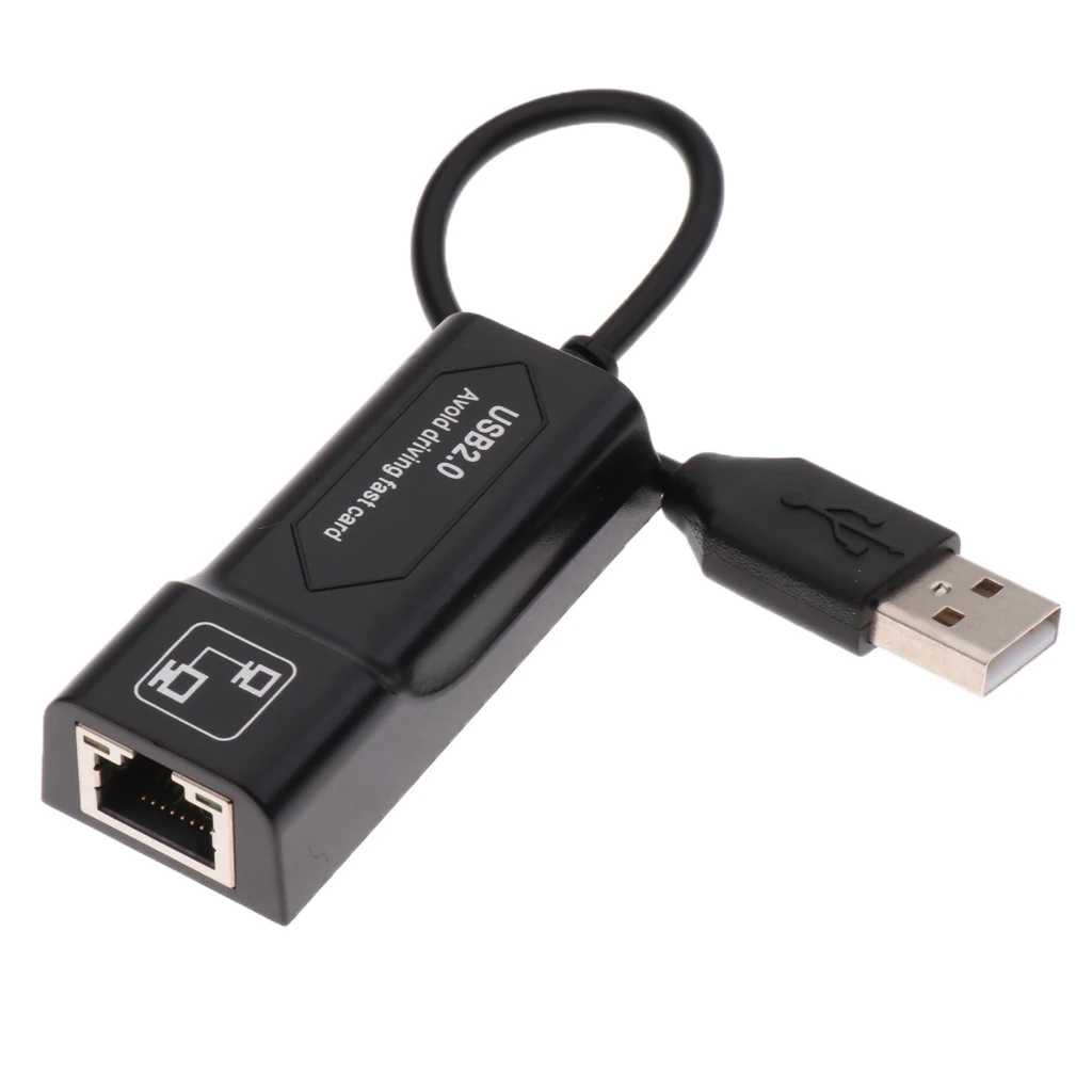 80MA/5V Ethernet-адаптер для USB к RJ45 Порты и разъёмы 10/100 Мбит/с USB 2,0