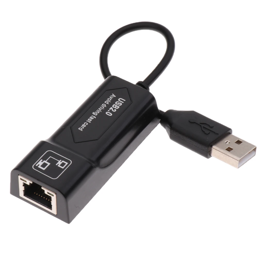 80MA/5V Ethernet Adapter for USB to RJ45 Port 10/100Mbps USB 2.0
