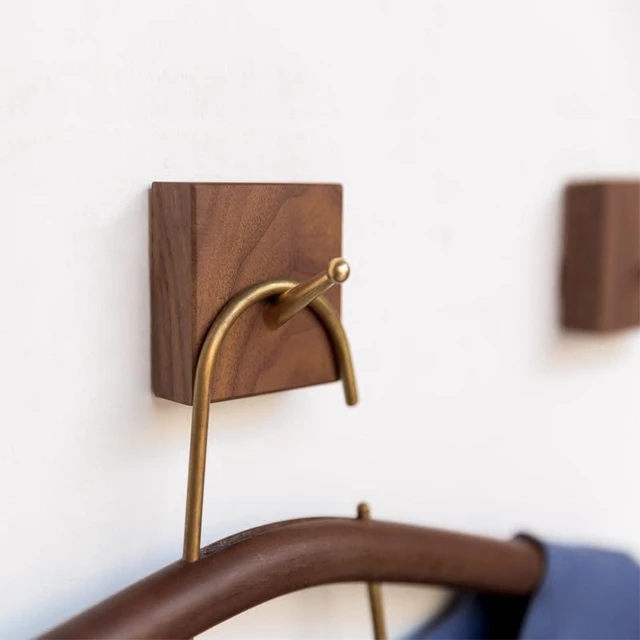 Creative Wood Coat Hooks Decorative Wall Hook Minimalist Modern