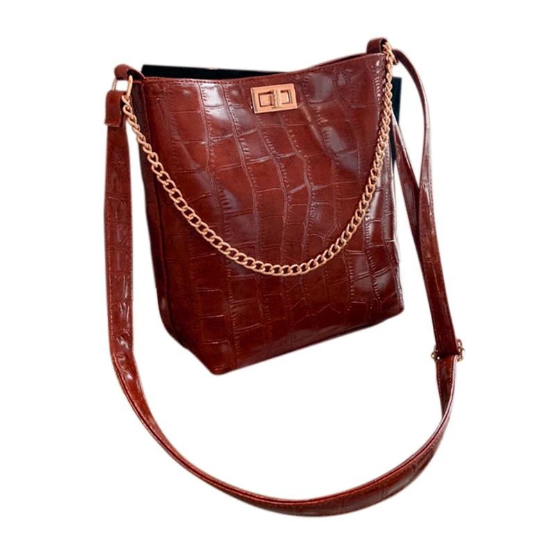 

New Mini Bag Fashion Trend Stone Pattern Buckle Small Square Shoulder Bag Ladies Female Clutches Handbag