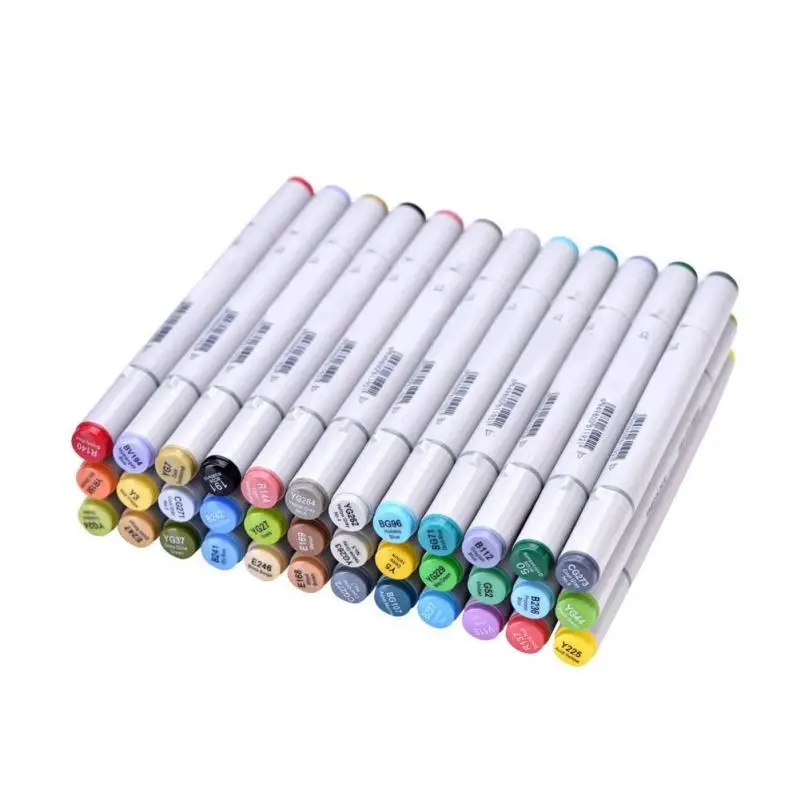 Beste Kopen 36 Kleuren Art Marker Dubbele Headed Sketch Pen Verf Set Manga Comic Voor Ontwerp Levert Met Potlood Tas Goedkoop Tq1ekoop