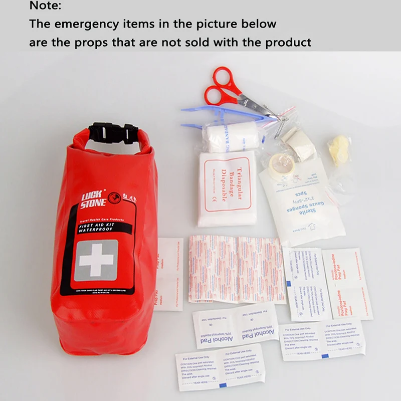 Red Waterproof 2L First Aid Bag Emergency Kits Empty Travel Dry Bag Rafting Camping Kayaking Portable Medical Equipment First Aid Kit First Aid Pouch