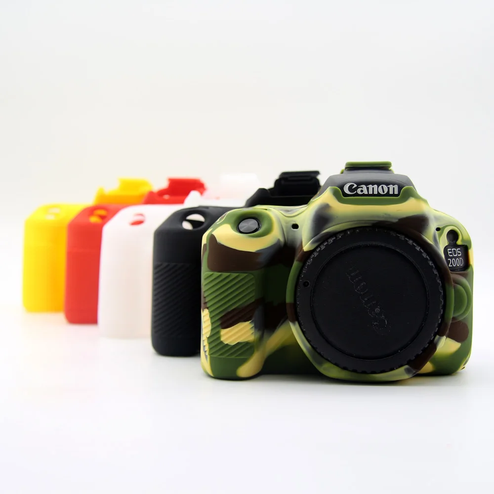 

DSLR Silicone Armor Skin Case Body Cover Camera Rubber Lens Bags For Canon EOS 5D4 5D Mark IV 200D 1500D 1300D 6D Mark II 77D