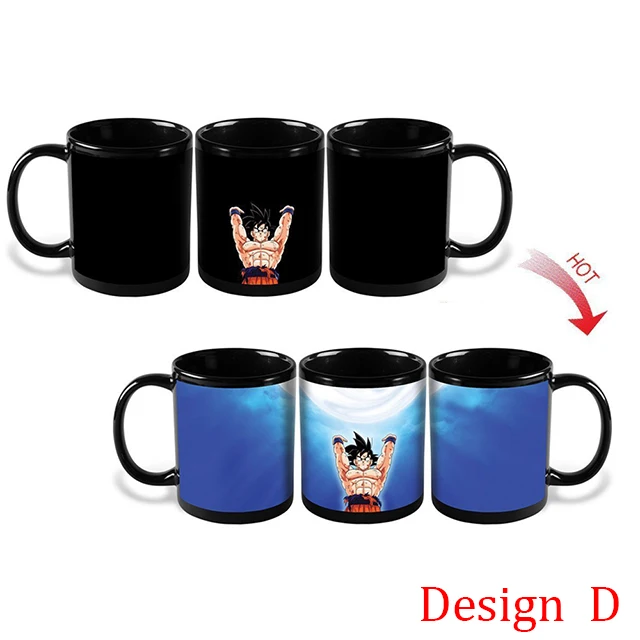 Прямая кружки, которые изменяют цвет Dragon Ball Z кружка Сон Гоку кружка сенсорная керамическая Супер Saiyan кофейные чашки Taza Goku чашка
