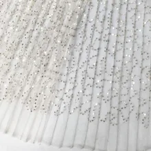 90x130 см абрикосовый Золотой звезда лабиринт блесток ткань платье с юбкой в складку дизайнер блесток ткань женское платье материал