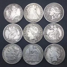 Pièce de Collection Antique en argent, pièce de monnaie de la reine Morgan, pièce de Collection, cadeau de joyeux noël, 1 Dollar