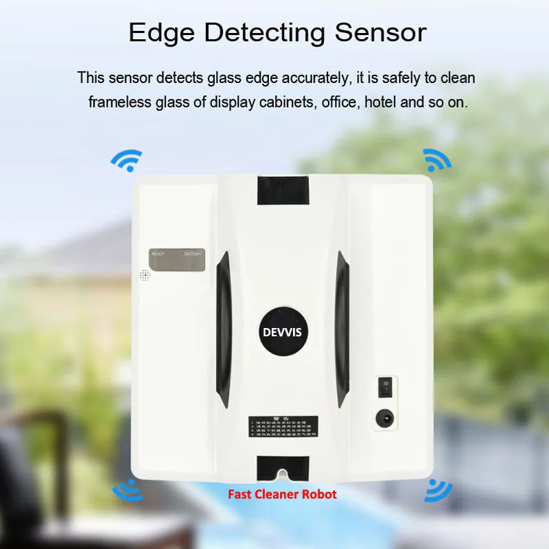 

Remote Control Window Cleaner Robot, Intelligent Window Robot Framed and Frameless Surface Both Applicable