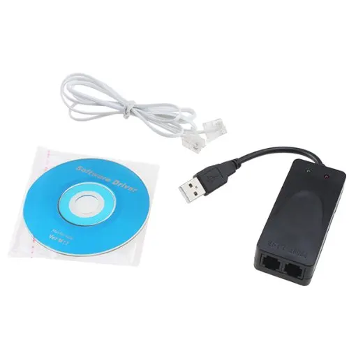 

CAA-Hot 56K Data/Fax Modem With USB Interface Two Jacks,Support Caller ID and Distinctive Ring Detect,Auto Speed Sensing black