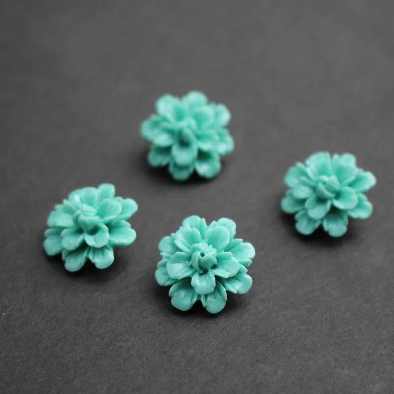 

10Pieces 17mm Synthic Coral flower beads Ocean Blue Color Loose beads for Jewelry making