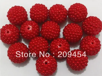 

Wholesale !!! 22MM 100pcs/lot Red Pearl Rhinestone Beads,Pearl Rhinestone Ball Beads