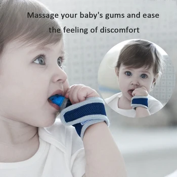 

Baby Silicone Mitts Teething Toy Teether Newborn Chewable Nursing Teether Natural stop Sucking Thumb Toy