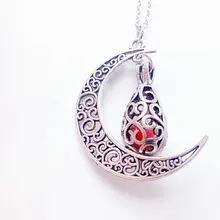 Exclusive Design Antique Silver Brass Locket Necklace Perfume Fragrance Essential Oil Aromatherapy Diffuser