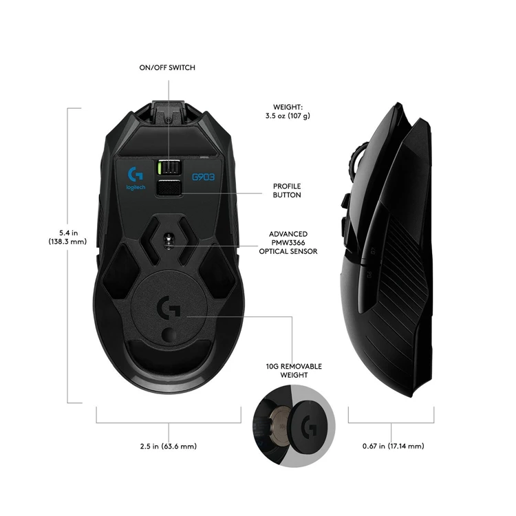 2 компл./упак. 3M ножки для мыши Коврик коньки Logitech G903 толщина составляет 0 75 мм