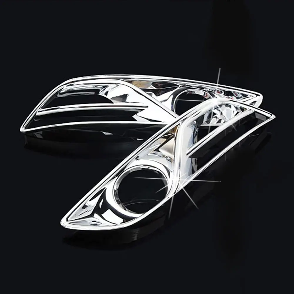 

FRONT BUMPER CHROMIUM FOG LIGHT TRIM LAMP COVER FIT FOR 2013-2015 NISSAN SENTRA SL ACCESSORIES CAR STYLING