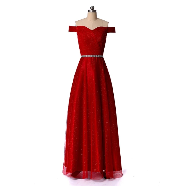 red silver gown