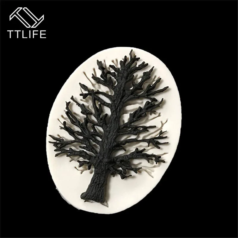 

TTLIFE 3D Tree Food Grade Silicone Mold Fondant Cake Pastry Decorating Tools Chocolate Soap Sugarcraft Confeitaria Baking Mould